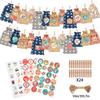 24pcs Christmas Arrival Countdown Drawstring Bag 24 Digital Linen Drawstring Bag Candy Drawstring Gift Bag