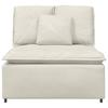 Modular Sofa Middle Module with Cushions Cream 100 Cm