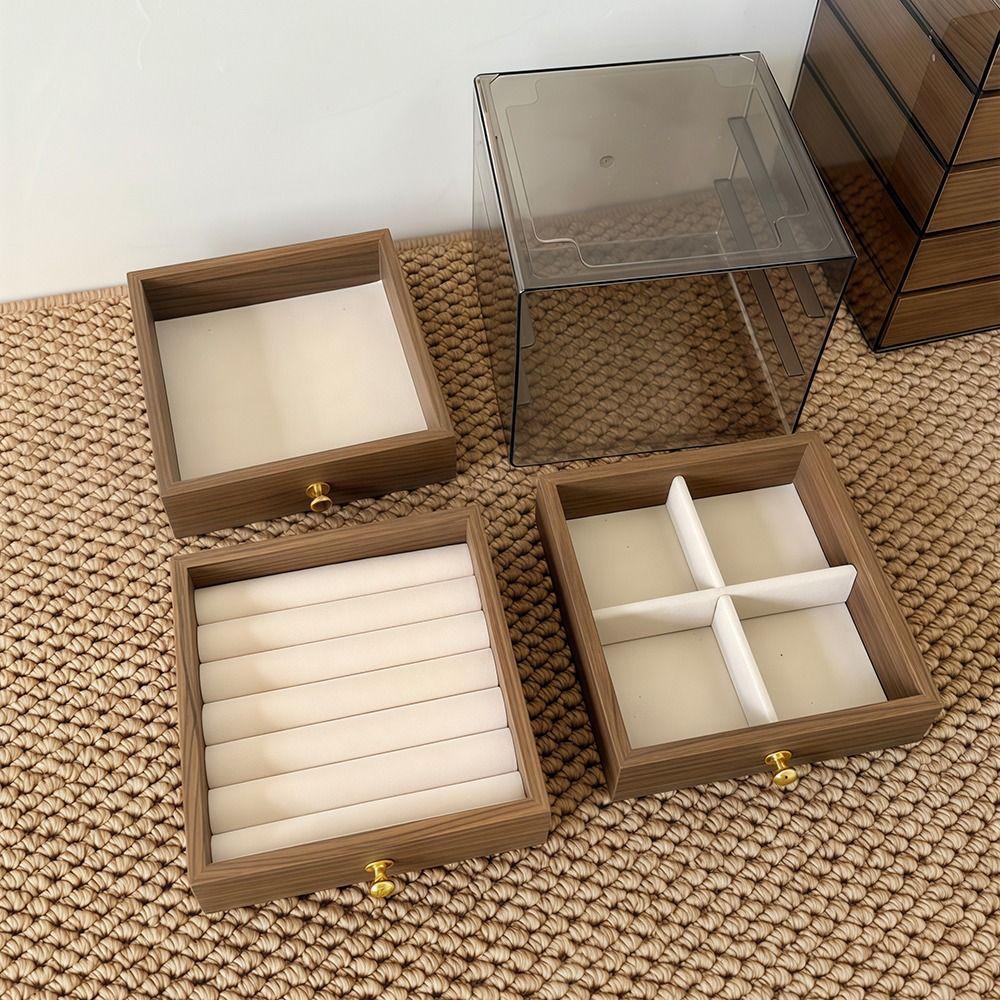 3/5 Schichten Schmuckaufbewahrungsbox Große Kapazität Desktop Aufbewahrungskoffer Thekenvitrine
