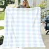 Large Soft Flannel Blanket Lightweight Allseason Sofa Cover, Bedspread, Throw for Living Room, Office, Travel Cozy Home Decor Gift In Classic Blue And