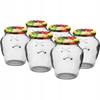 Glass Jar with Screw Cap 826 Mm 580 Ml 6 Pcs