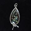 Natural Opal Pendant Multicolor 31.9 Ct 925 Sterling Silver Pear October Birthday Birthstone