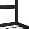 Kids Bed with Drawers Black 80x200 cm Solid Pine Wood