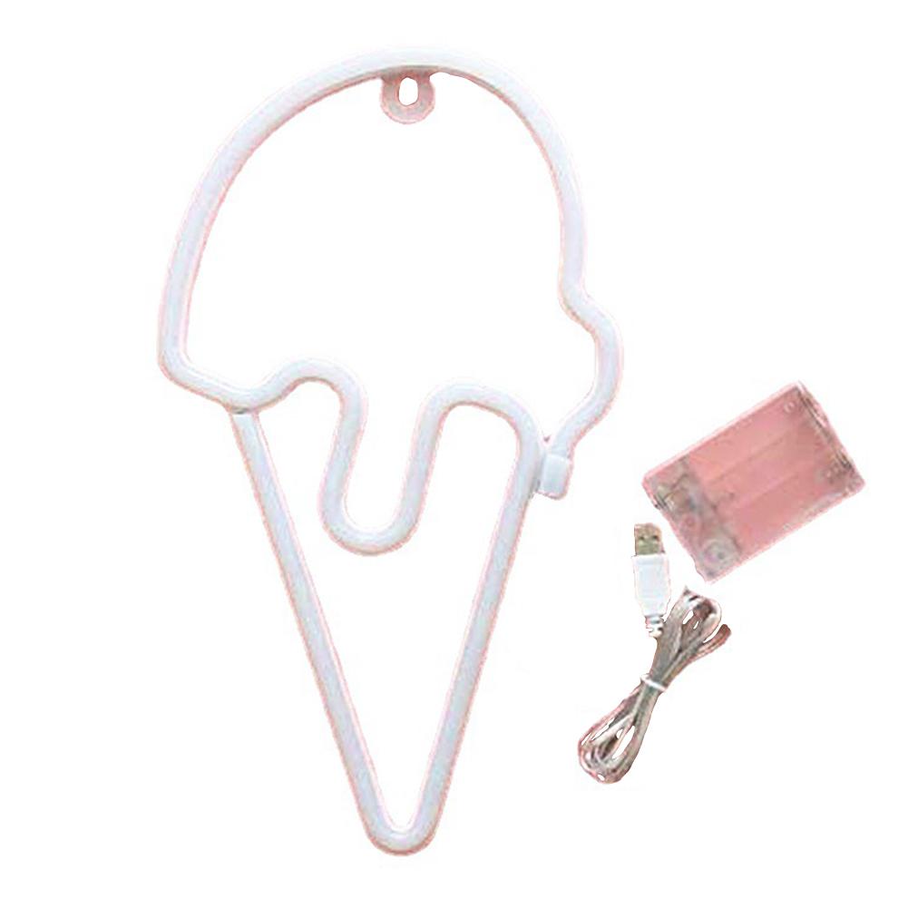 

Светодиодные неоновые вывески с мороженым для декора стен, светящиеся неоновые лампы на батарейках для свадеб, дней рождения, вечеринок, праздников, украшений своими руками