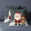 1 Stuks Kerstman En Rendier Decoratieve Kussens Polyester kussensloop bank decoratief kussen hoes Hoofdbord Kussen
