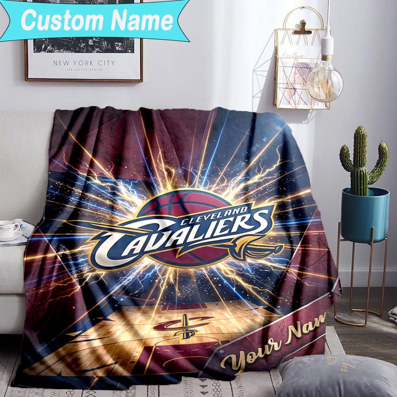 Custom Name Blanket football Cavaliers Logo Blanket Bedding Blanket for Travel, Camping, Living Rooms, Offices, Sofas, Fan Christmas gift