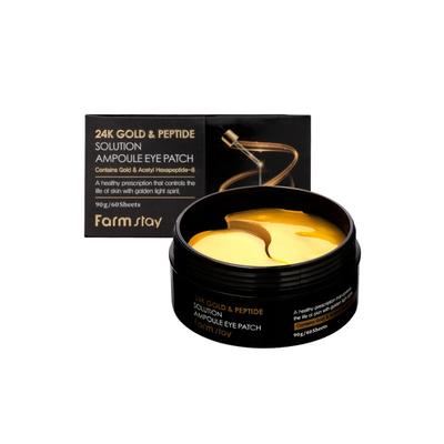 Farmstay 24K Gold & Peptide Solution Ampulle Augenklappe (60 Blatt)