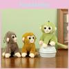 Adorable Small Plush Monkey Toy Soft Golden Snub-nosed Monkey Stuffed Animal Keychain Monkey Decoration For Kids Gift