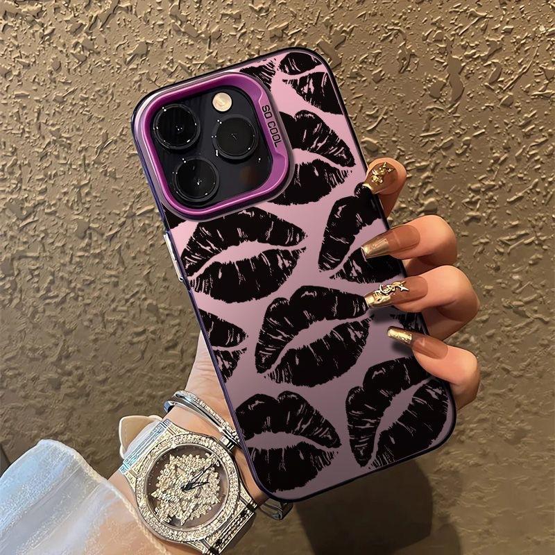 European and American Style Personalized Lip Print IPhone 17 Pro Phone Case 16/15/14/13 Laser 12 Apple 11Xs Max/pl