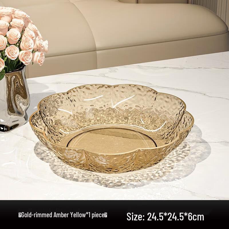 HANDUNYOU Chinese Style Festive Ceramic Fruit Plate