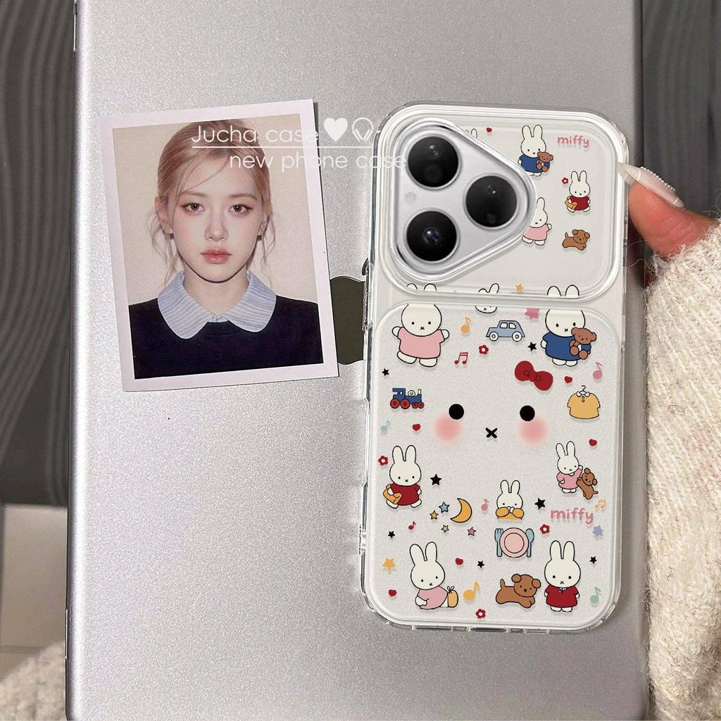 Applicable to Huawei purapro + mobile phone case cute cartoon female new pultra all-inclusive edge blushing rabbit
