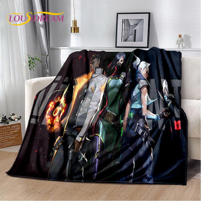 3D HD VALORANT Game Gamer Cartoon Soft Plush Blanket,Flannel Blanket Throw Blanket for Living Room Bedroom Bed Sofa Picnic Cover