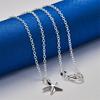 925 Pure Silver 16-30 Inches Exquisite Starfish Pendant Necklace Women's Fashion Wedding Accessories Jewelry