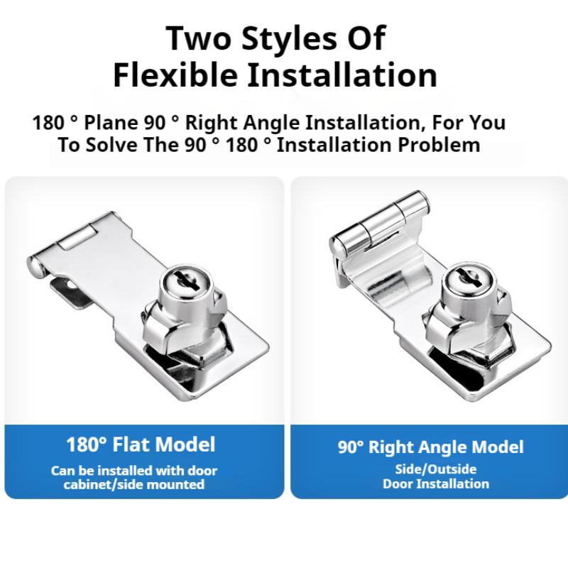 Zinklegierung Schlüssel-Vorhängeschloss Stanzfrei Einbruchsicher Heim Büro Sicherheit Schnalle Schuppen Schrank Schublade Schrank Holztürschloss