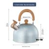 Stainless Xiyijia Whistling Steel Kettle With Retro Wooden Handle Flat Bottom Large Capacity For Boiling Water