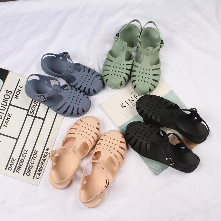 HeliSha Women's Summer Flat Heel Sandals - Stylish Hollowed-Out, Casual Beach Shoes