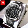OLEVS Men's Watches Casual Fashion Top Brand Multi-functional Chronograph Original Wristwatch for Man Waterproof Moon Phase Date
