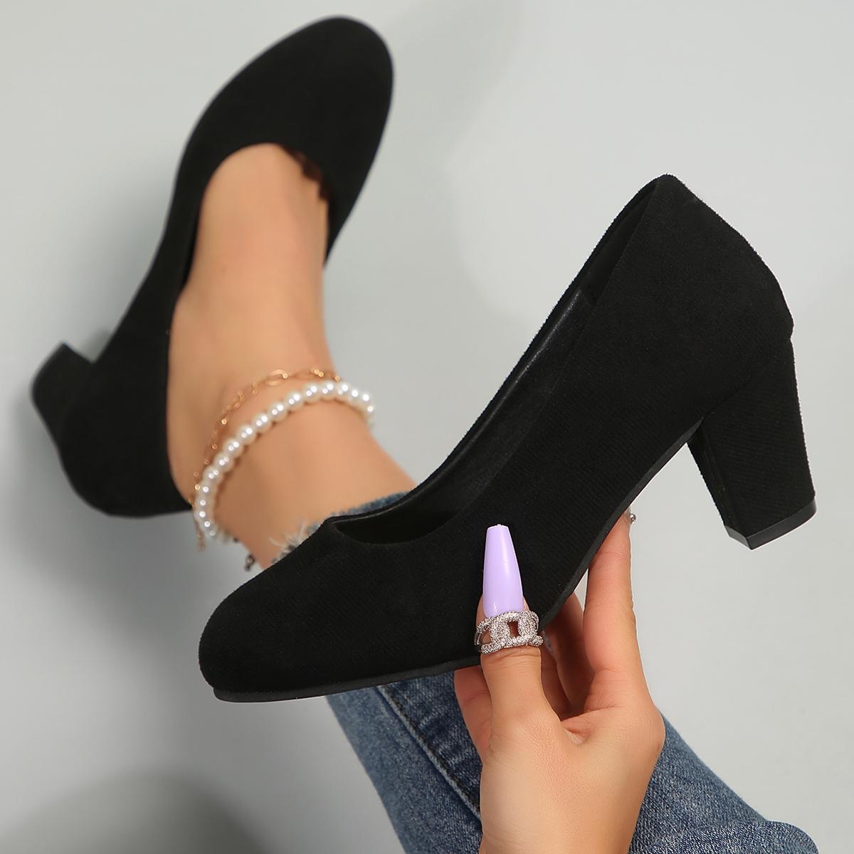 

High Heels Women 2024 New Women s Shoes Pointed Toe Shallow Mouth Shoes Women s Thick Heel Fashion Shoes Women s Large Size 42 червоний