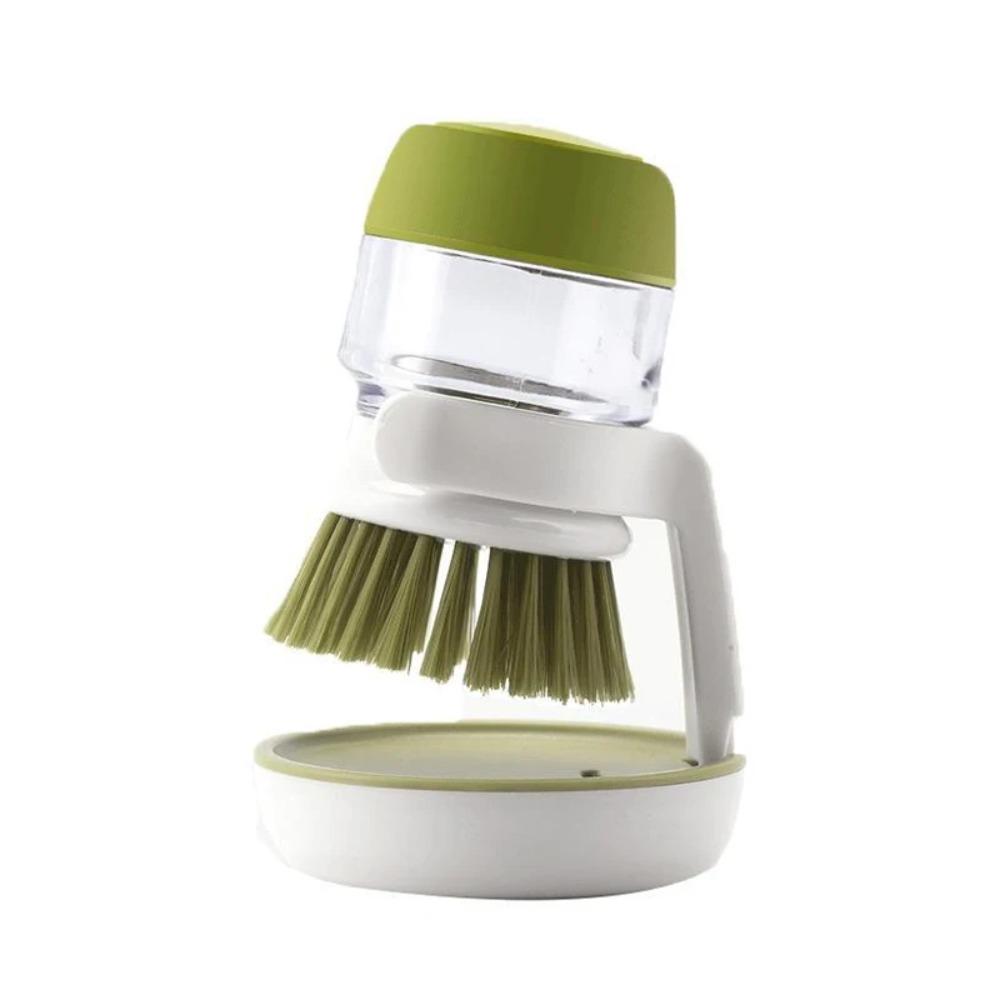 Removable With Soap Dispenser Dish Brush Non-greasy Cleaning Tool Scrub Brushes Multi Use Pot Brush Cookware