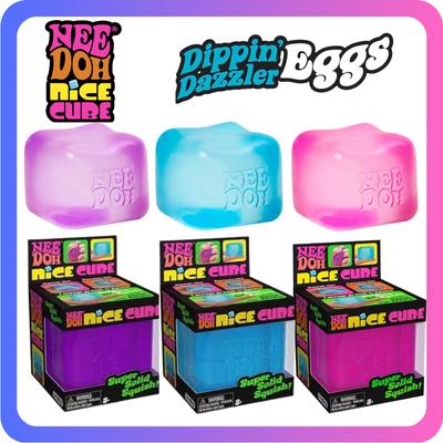 Needoh Nice Cube Sensory Stress Reliever Fidget Tool for Anxiety &Focus Desk Sensory Cube for Adults & Anti-Anxiety Squeeze Kids