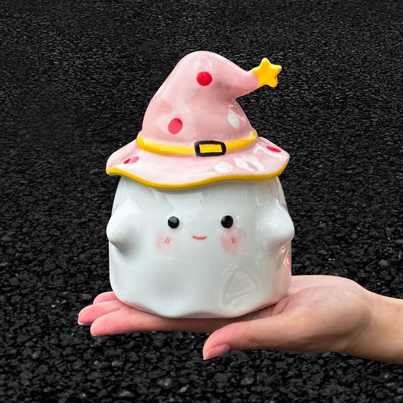 Birthday gift girls ceramic cup boys mug with lid creative cup for girlfriends high value cute water cup