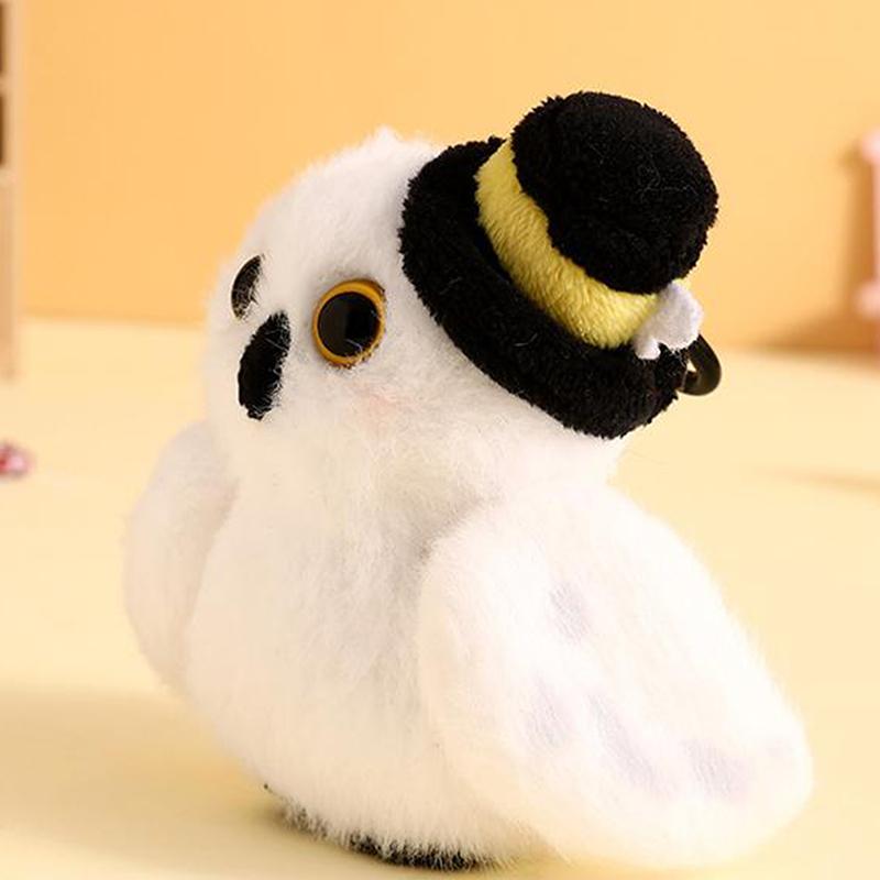 Roztomilý kreslený sova plyšový přívěsek na klíče zábavná novinka sova plyšový přívěsek na klíče kreativní batoh dekorace příslušenství dárky
