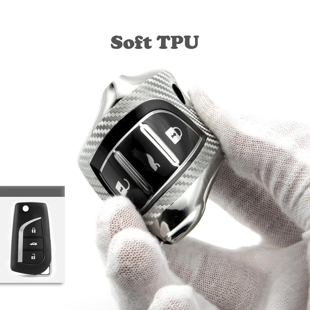 Toyota Corolla/Camry/Reiz CHR Carbon Fiber Key Shell Protective Cover