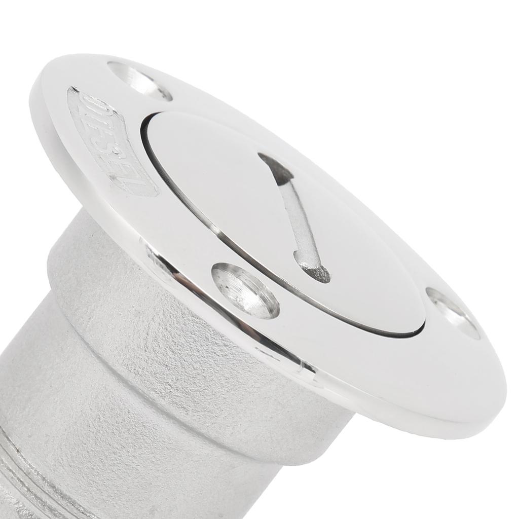 Stainless Steel Deck Funnel Water Oil Inlet Fill Filler Port Boat Gas Fuel   Cover Part