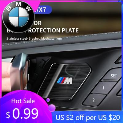 BAGC4 2026 Car Sticker Stainless Steel Car Inner Door Bowl Cover For X5 X6 X7 G05 G06 G07 Auto Interior Door Handle Trim Sticker D