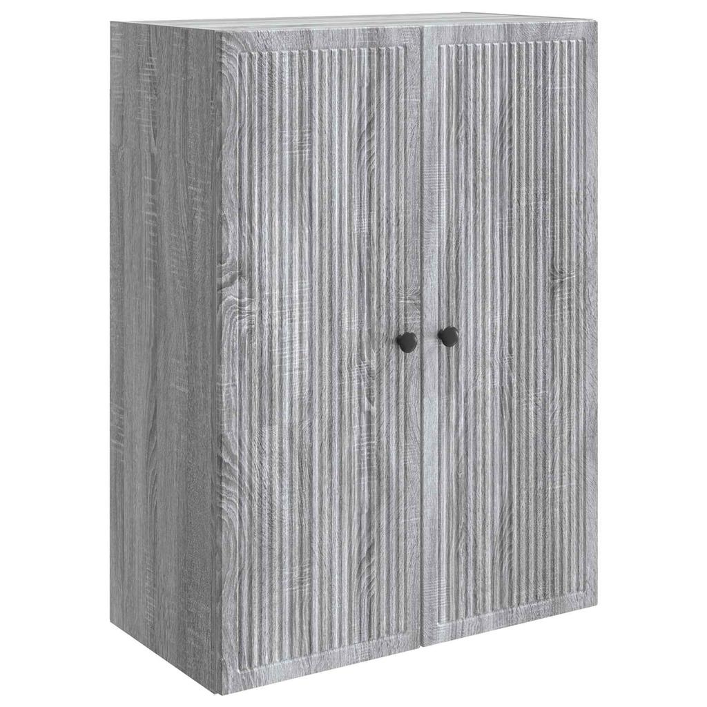Wall Mounted Cabinet Grey Sonoma 66 x 34.5 x 90 cm Engineered Wood