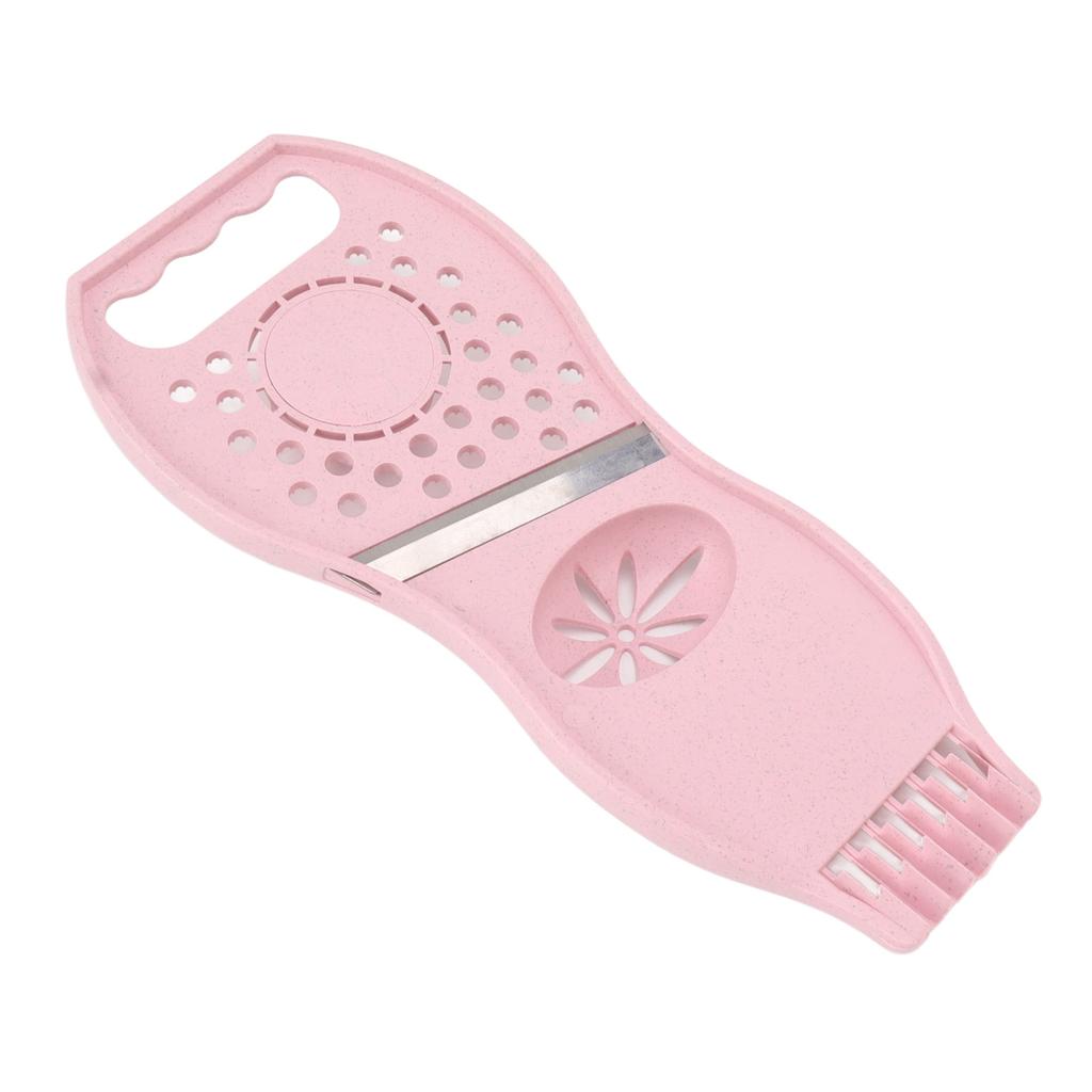 Fruktskreller Sitronpresse 3 i 1 Multifunksjon Rustfritt Stål Rustfritt Grønnsakskutter Rosa