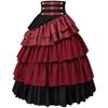 Vintage Steampunk Fashion Skirt With Ruffle Layers For Stage Performance And Cosplay