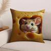 Kawaii Cute Mouse-In-Cheese Pillow Case Office Cushions Suitable For Sofa Car Bedroom Decorative Cushion Cover
