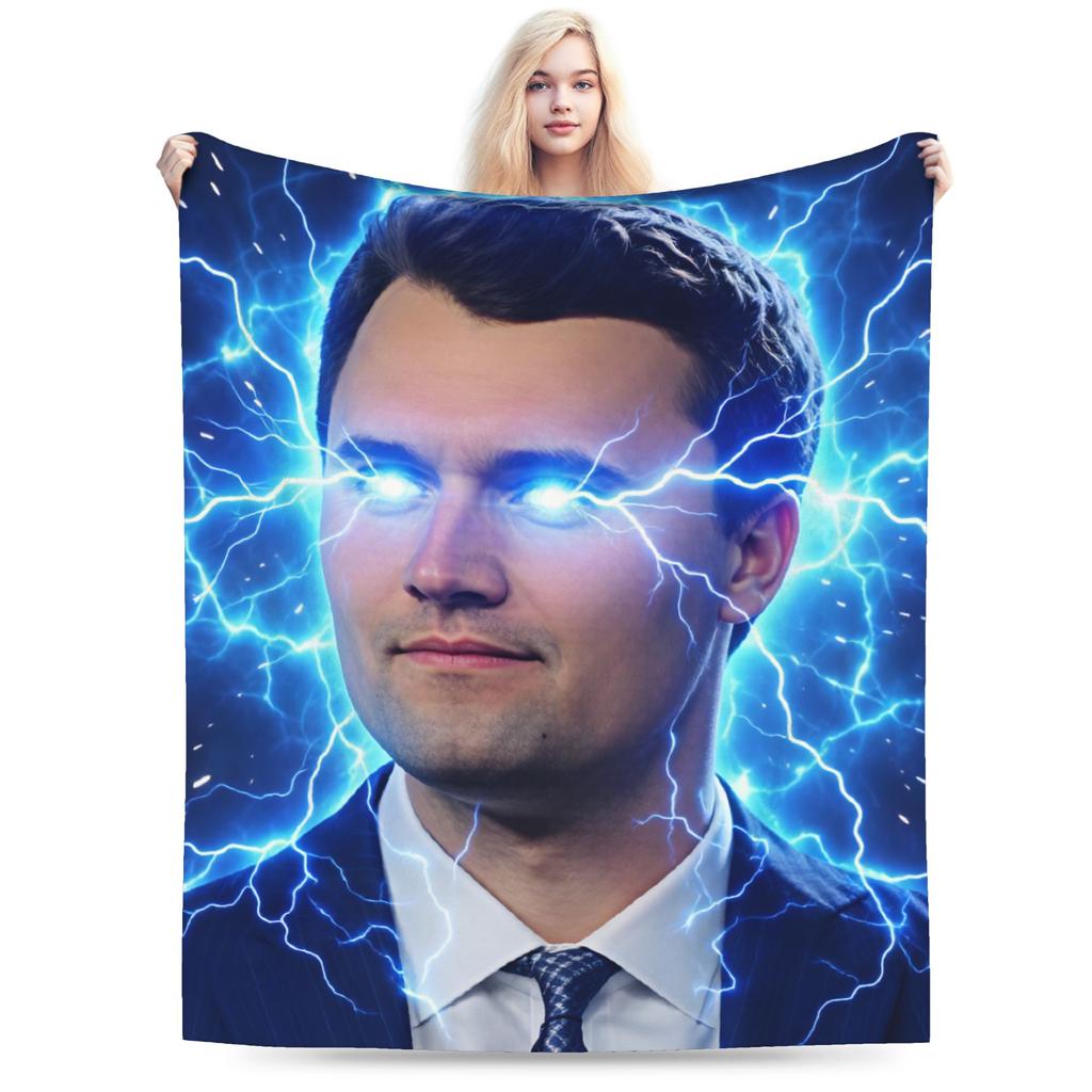 Soft Blankets Kids Adult Camping Funny Charlie Kirk Throw Blanket Flannel Bedspread For Couch Chair Novelty Sofa Bed Cover