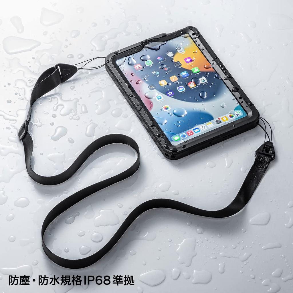 SANWA SUPPLY IPad Mini Shockproof and Waterproof Case, PDA-IPAD1816, Black