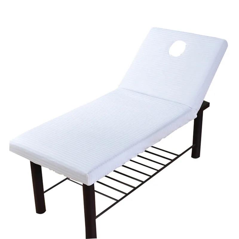 Practical 70x190cm Massage Table Bed Fitted Sheet Elastic Full Cover Rubber Band SPA Treatment with Face Breath Hole
