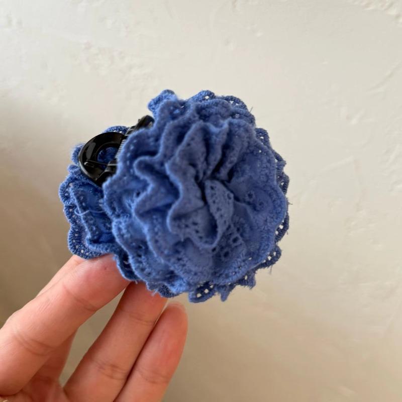 Koreanische Spitzen-Rosenblüten-Haarklammer für Damen, kleine Größe, Hinterkopf-Haargreifer, Hochwertiges Haarstyling-Zubehör