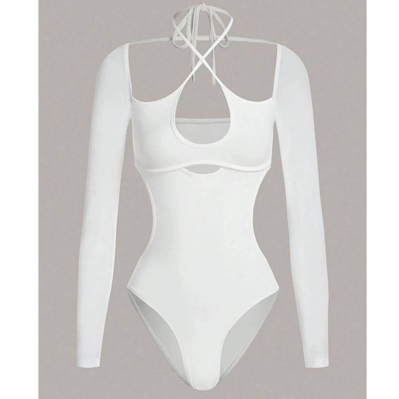 Dámský sexy overal s dlouhým rukávem a volným zadkem, evropský a americký jarní a podzimní střih