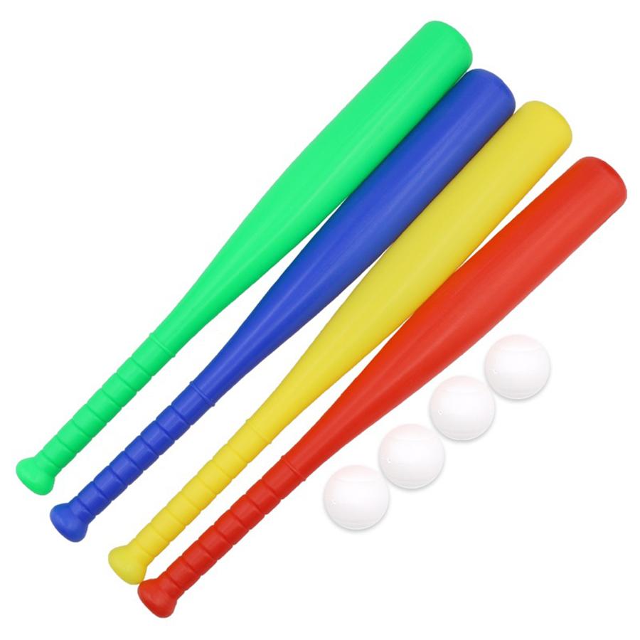 45cm Plastic Anti-slip Baseball Bat with 5.5cm Baseball Outdoor Interactive Ball Games Creative Baseball Training Party Gifts