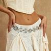 Adjustable Circular Belt Gold Silver Chain Waistband Sexy Metal Chain Belt  For Women