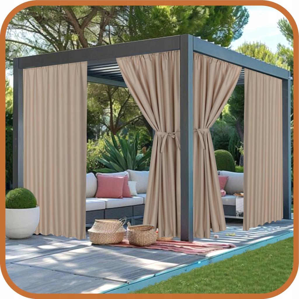 Terrace Garden Curtain Terrace Garden Curtains T 155X170 Light Beige