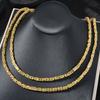 Collar de Oro Chapado para Hombre y Mujer de Dubái Trenzado Multicapa Tridimensional Circonita Joyería para Fiesta Hip-Hop