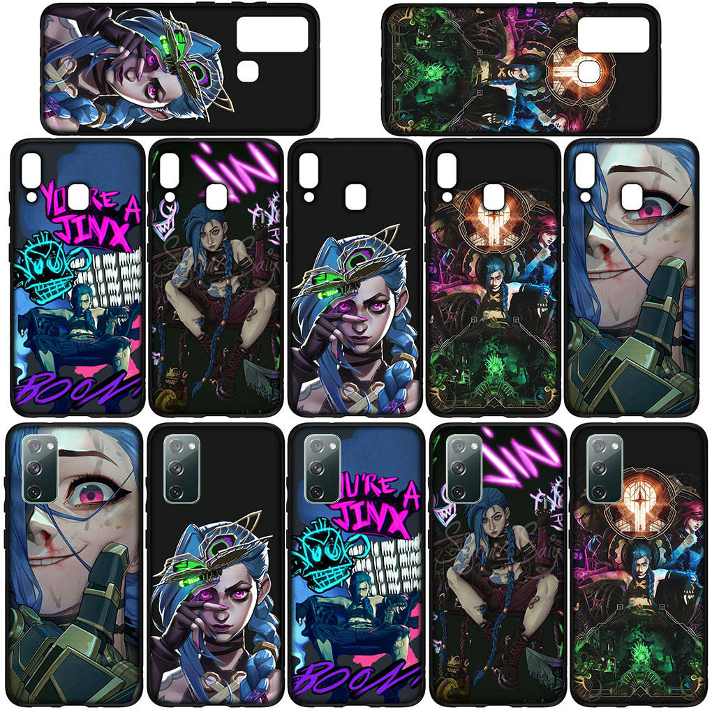 Pentru iPhone 16 15 Xiaomi Redmi Note 13 12 11 Pro Max X 9 14 Plus XR Samsung Galaxy A15 S24 S23 Huawei OPPO Husă Arcanes Anime Joc Jinx Vi Husă Telefon