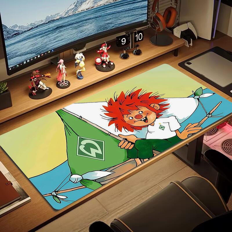 Pumuckl Print Cushion Non-slip Laptop Tablet Big Mousepad XXL Mat Mini PC Playmat With Lock Edge