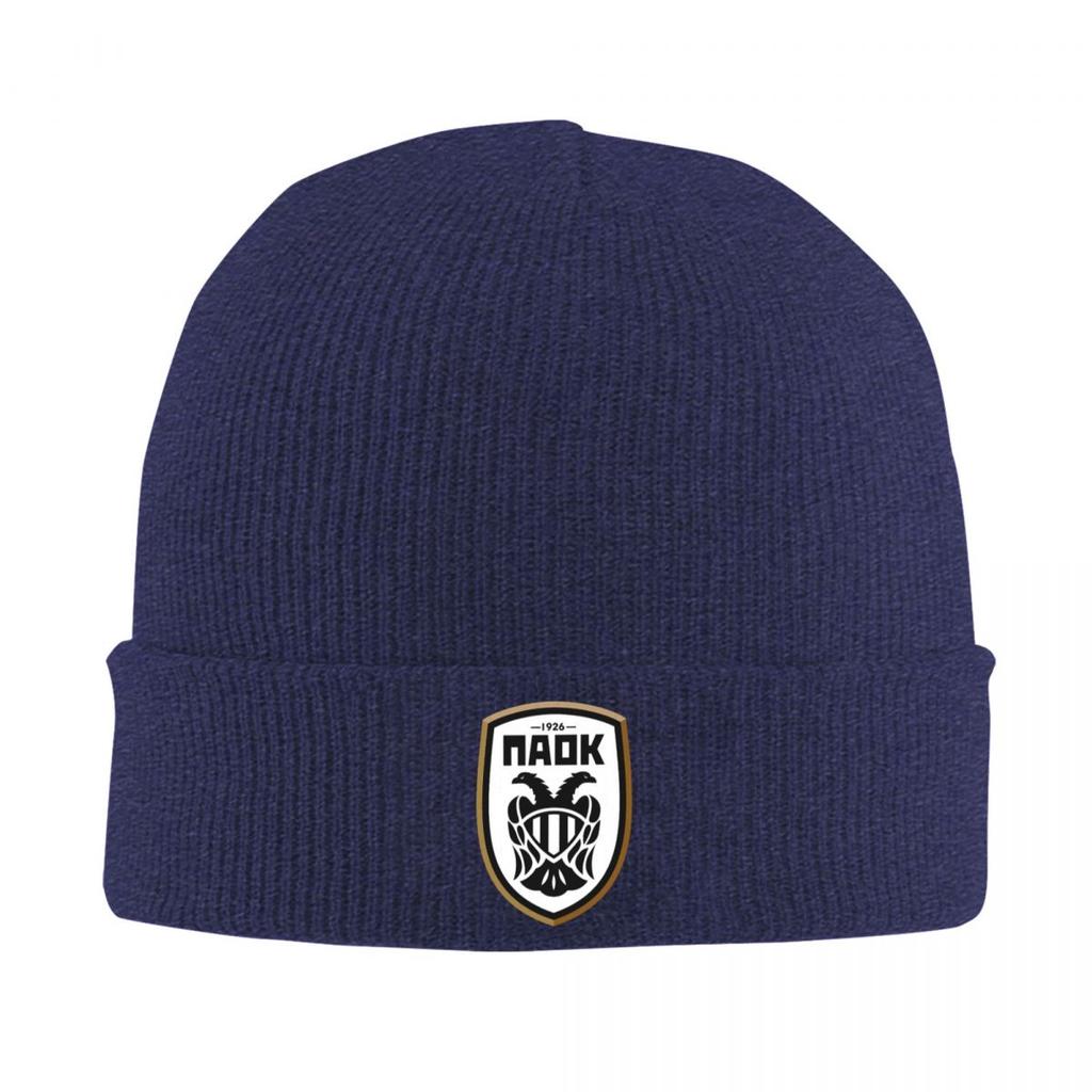PAOK Greek Football Sports Fans From Thessaloniki Knitted Cap Winter Knit Bonnet Hat Skullies Beanies Hip Hop Caps for Unisex