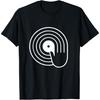 Spin Hand Vinyl Record DJ Graphic Minimalist T-Shirt
