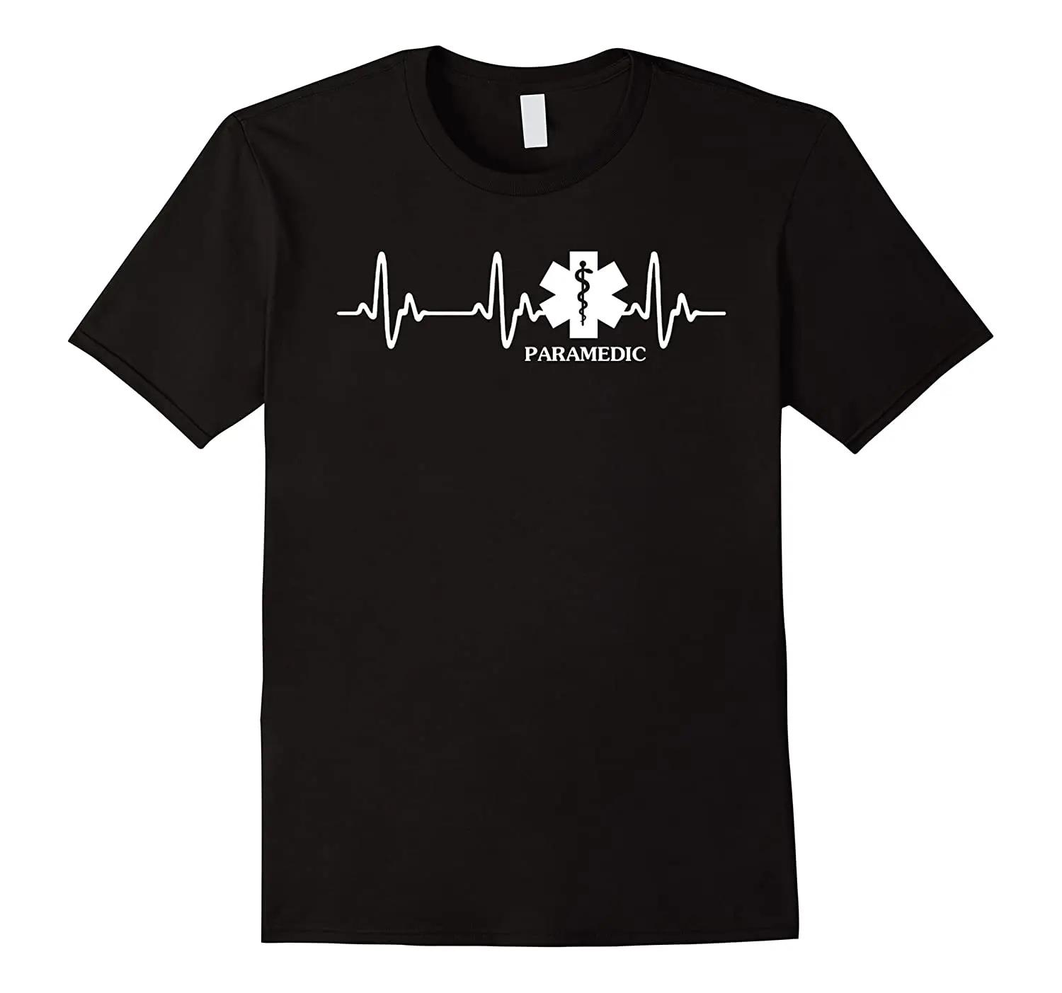 

Paramedic Heartbeat Star of Life Badge TShirt Summer Cotton Short Sleeve ONeck Mens T Shirt New S3XL S