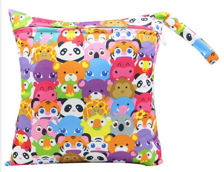 SGS Certified Baby Diaper Bag - Cartoon Pattern, Washable, Wet/Dry Storage