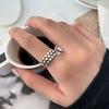 Anillo de Temperamento de Olas Onduladas de Diseño de Nicho para Mujer Estilo Ins Moda Simple Retro Anillo Abierto de Trabajo Pesado Anillo Minimalista Delicado para Uso Diario Casual