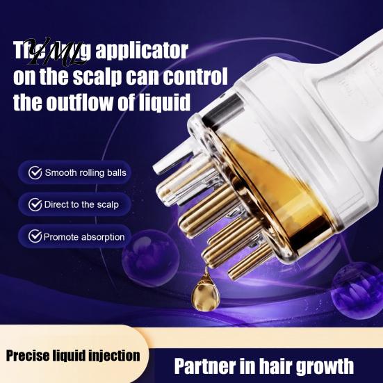 Hair Growth Oil Dispenser Applicator for Men Women, 8ML Essence Tool, Root Massage Comb Precise & Even Application, Scalp Treatment